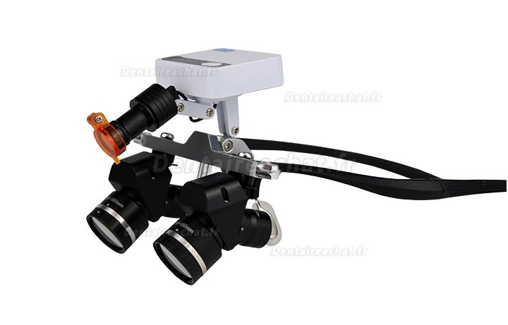 Loupe binoculaire dentaire ergonomique WJ YWJ-MG11U 3.0X-5.0X avec lampe frontale dentaire (grossissement réglable)